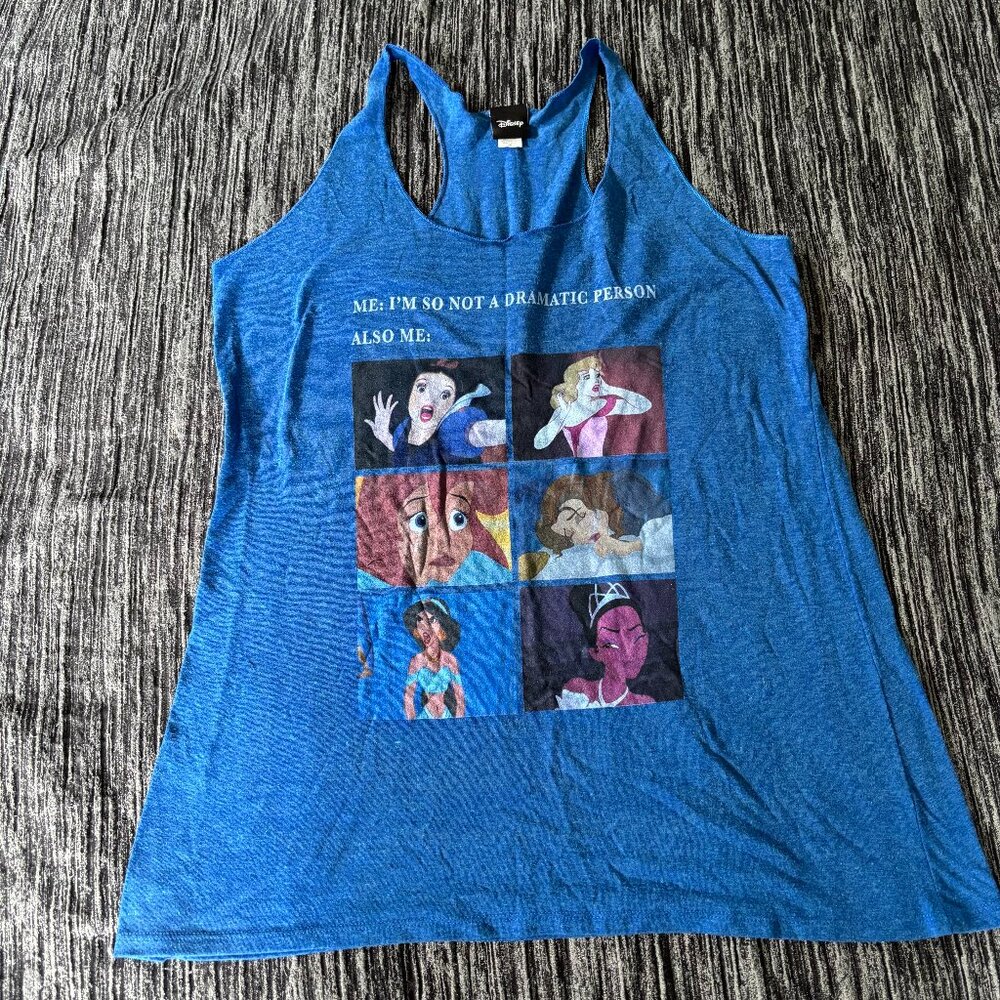 Disney Store Princess Dramatic Workout Tank THIN MATERIAL Ariel Jasmine